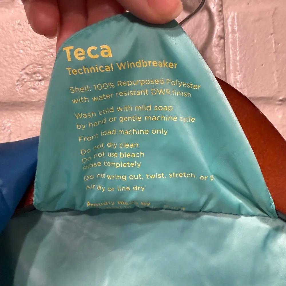 Cotopaxi Teca Half Zip Windbreaker Blue Crush Colorblock NWT Packable XS Recycle - Picture 8 of 16